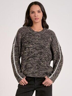 NWT Elan Ribbed Blanket Stitch Sweater / XS